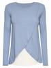 Women's Long-Sleeved Blue Feeding Shirt Bellybutton Maternity
