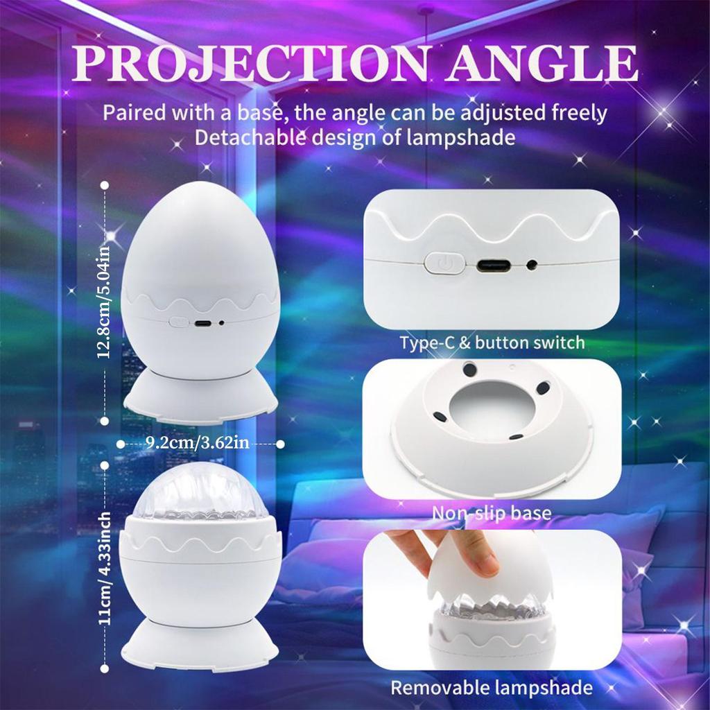 Projector Night Light Dinosaur Egg Shaped Aesthetic Lighting Night Light Projector For Kids Room For 3-12 Years Old Teen Boys