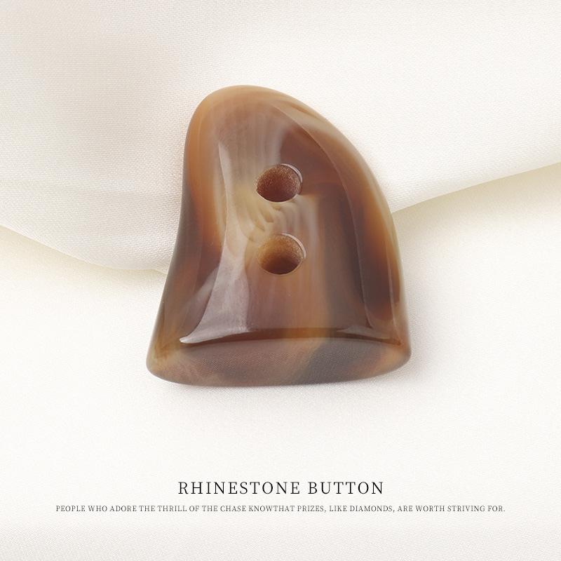 Resin Pattern Horn Buckle Coat Trench Coat Sweater Buttons Versatile Jacket Cotton Coat Pair Buckle Buckle