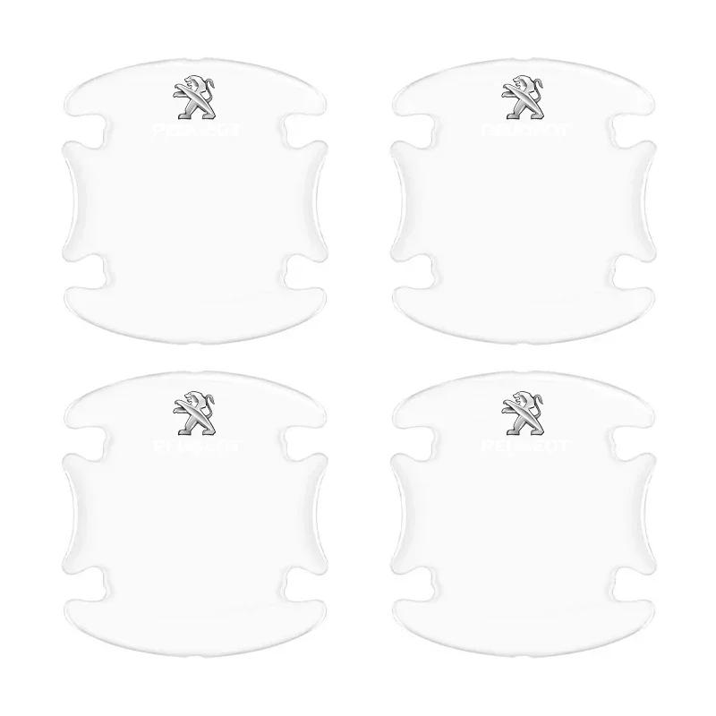 Car Door Handle Protector 3D Stickers Car Accessories v For Peugeot 308 206 207 407 607 108 208 301 308 508 608 107 BB1