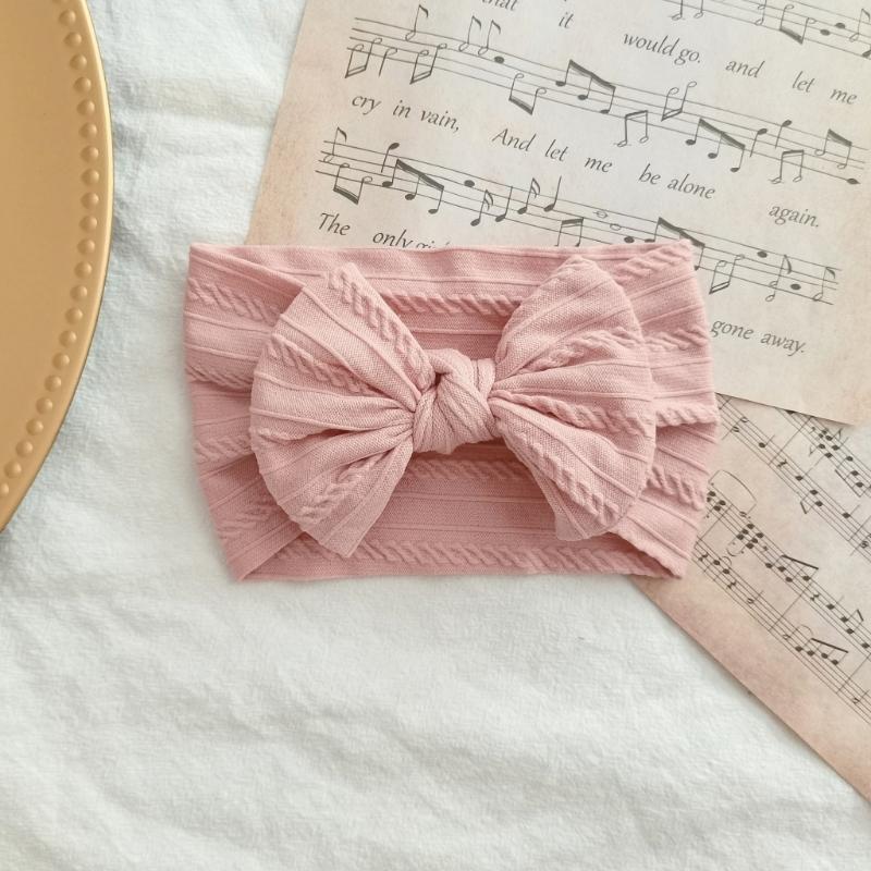 Elastic Knotted Headwear Baby Bowknot Headband Wide Band Bow Hair Bands for Baby Girl Infant Headbands Hair Accessories