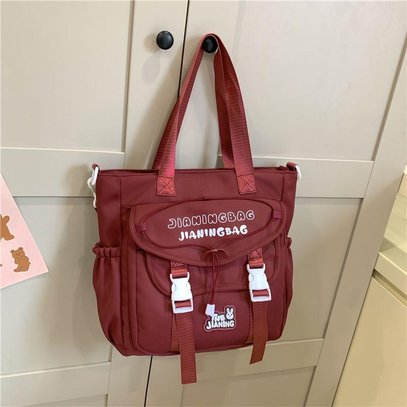 1pcs / 2 Pcs School Bags for Teenage Girls Red  Alphabet Cute Gift Students Bookbag Letters Travel Waterproof Bagpack