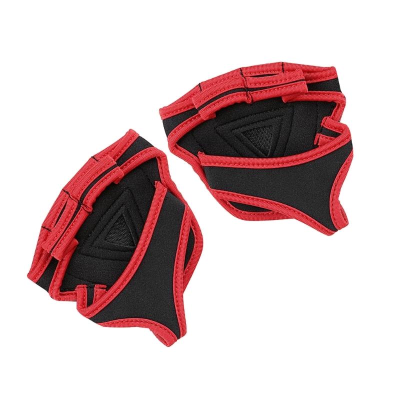 Four Finger Fitness Exercise Dumbbells Glove Workout Grip Nonslip Men Women Weightlifting Training Glove Palms Protector L красный
