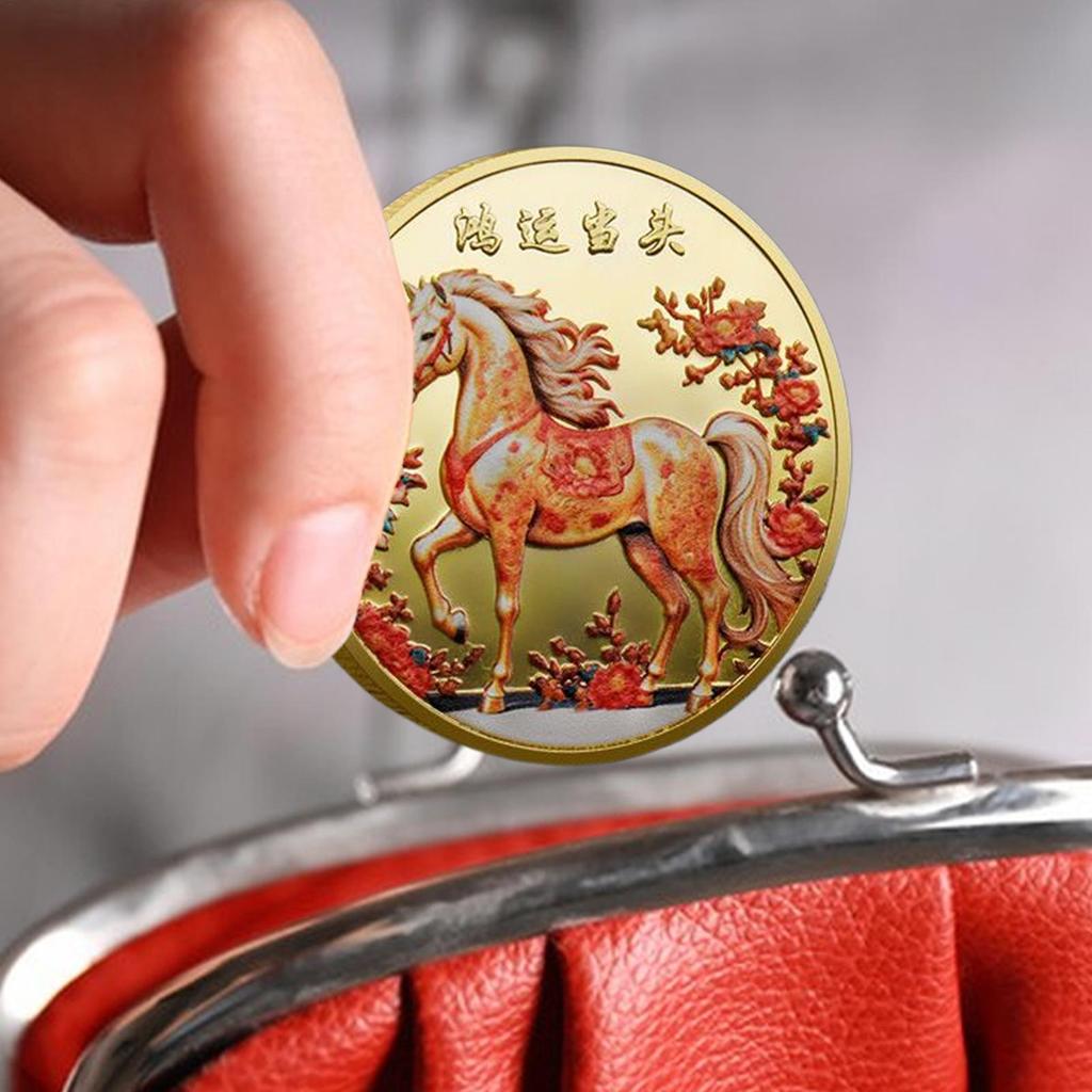 Blessing Collection Coin 2026 Year Of The Horse Event Souvenir Blessing Keepsake Chinese New Year Luck Gift Crafts