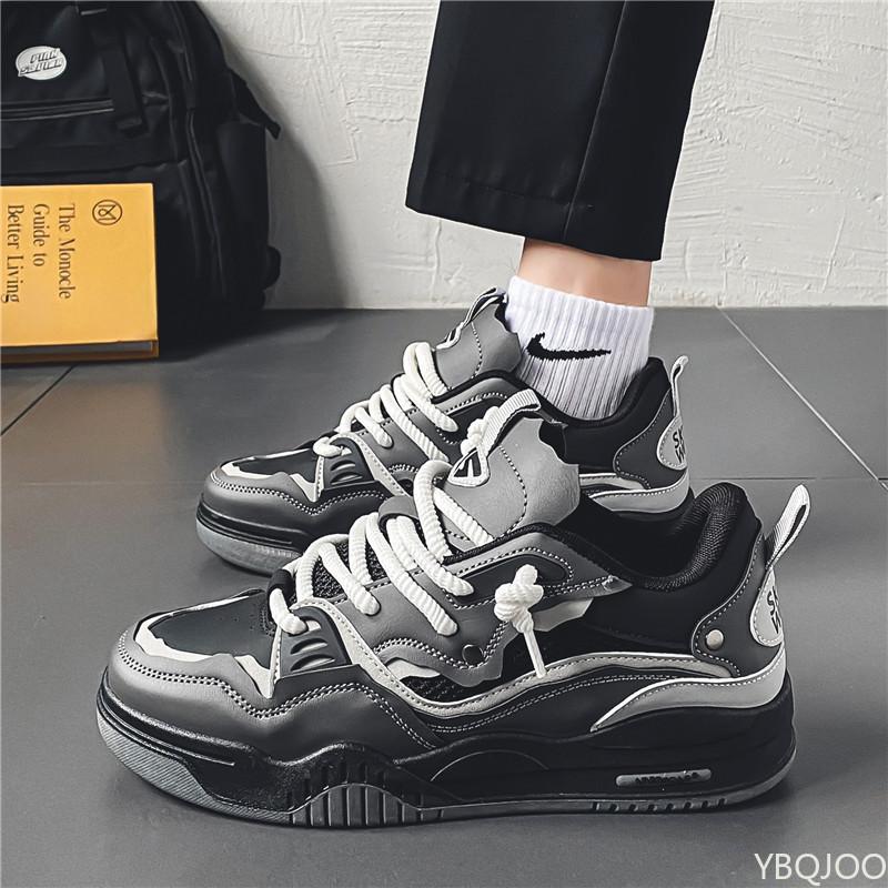 

Spring Autumn new casual sports shoes fashionable versatile height increasing anti slip men s shoes simple comfortable flats 46