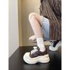 Muffin thick-soled big-headed bread shoes women's new retro versatile small height-increasing casual sports board shoes