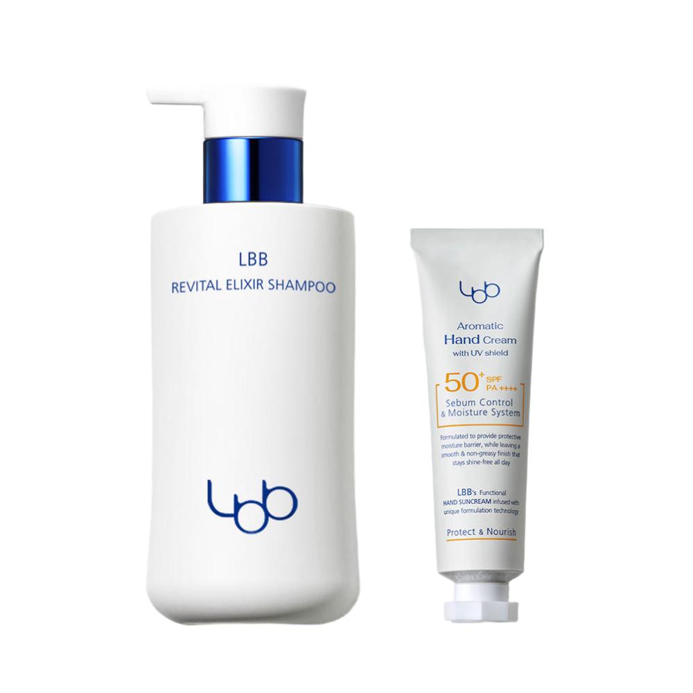 LBB Aromatic Hand Cream and Revital Elixir Shampoo 2pc Set