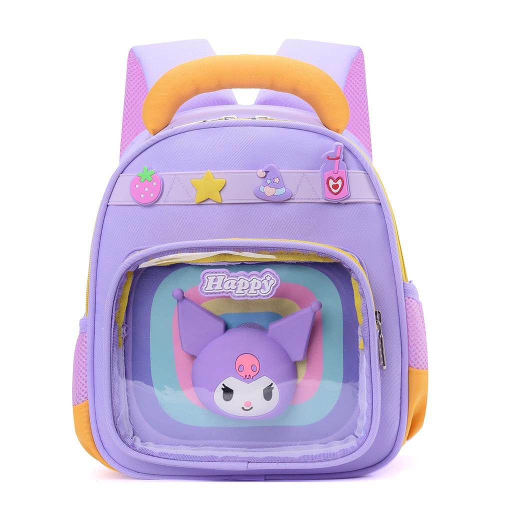 Children'S Backpack Cartoon Animation Transparent Window Boys And Girls Backpack Kindergarten Children'S Schoolbag