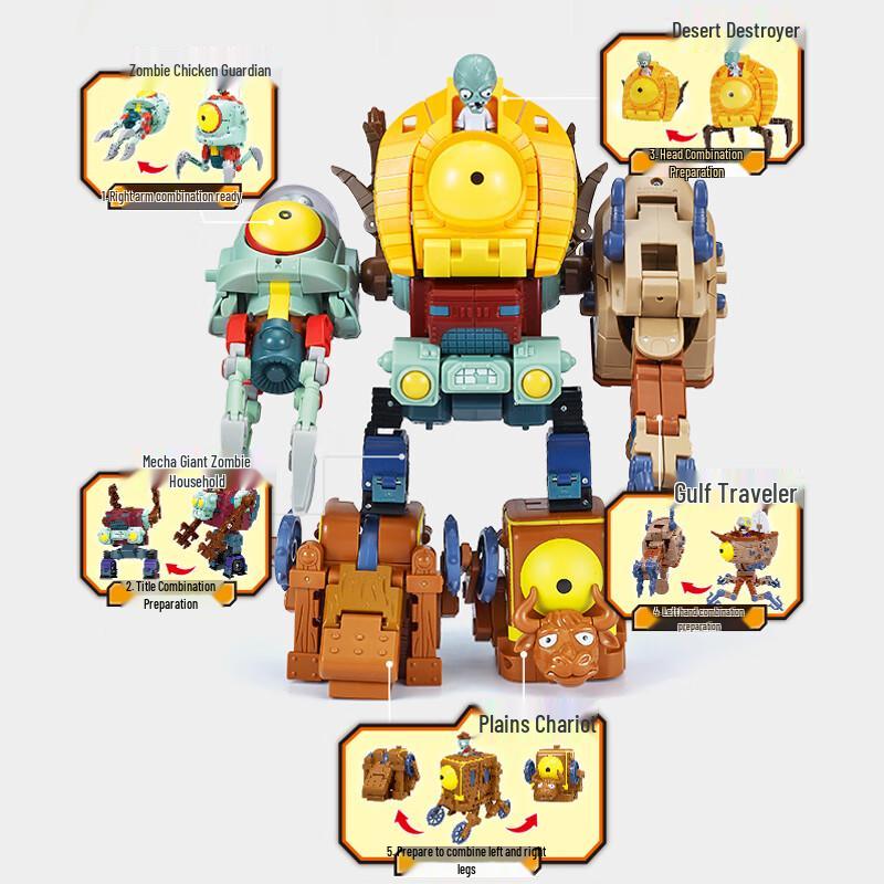 Plants vs Zombies Transforming Robot Toys
