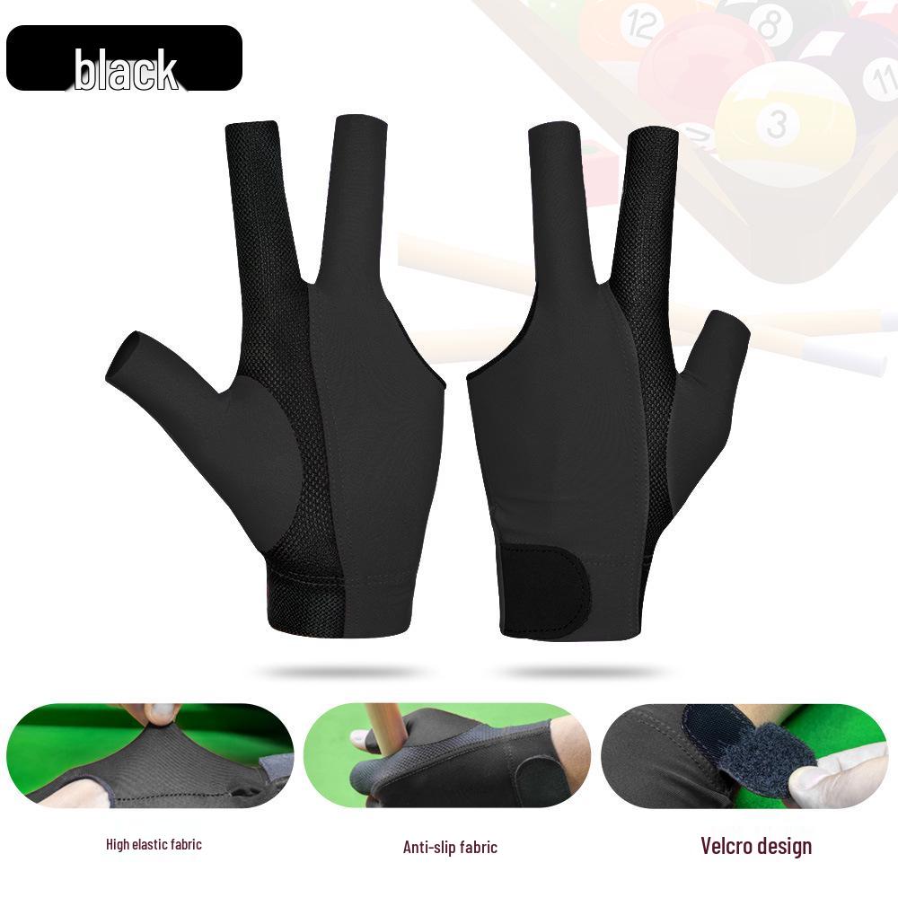 Universal Fingerless Non-slip Billiard Gloves, Elastic and Breathable, Fit Both Hands.