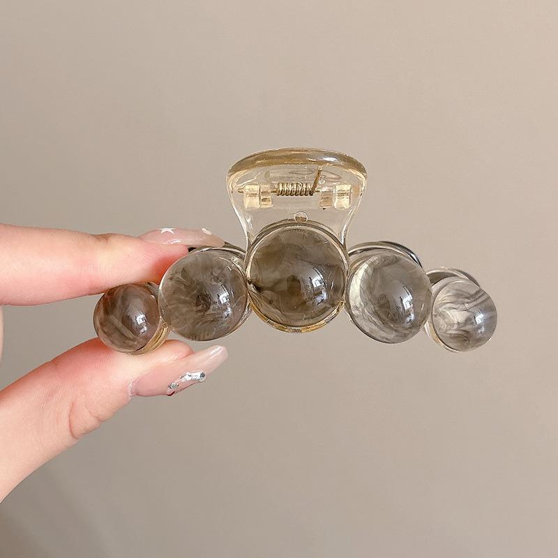 Trendy Fashion Elegant Plush Grab Clip Women's Large Hair Volume High-Level Sense Clip Hairpin Autumn and Winter Back Head Shark Clip Hairpin Headwear