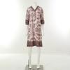 Soft Stretch Polyester Span Border Print Dress Vvev3985l