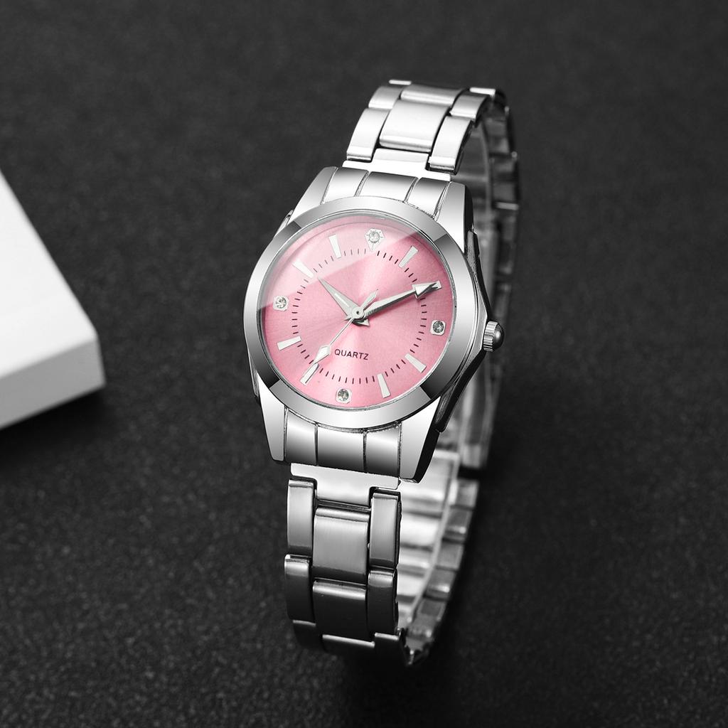 5 Stück Damen Uhr Einfach Mode Zifferblatt Klassischer Trend Elegantes Temperament Quarz Uhr Kombinationsset ( Box nicht im Lieferumfang enthalten )