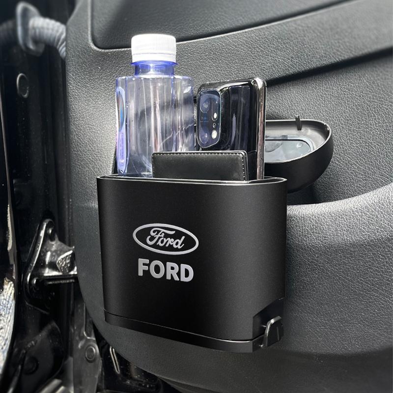 New style hidden Vehicle Garbage Dust Case Plastic Pressing Square Trash Can Sticker For Ford Fiesta EcoSport ESCORT focus 1