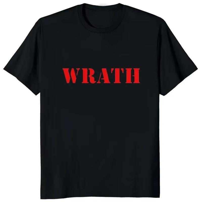 

2026 New WRATH Men s Women Cotton Retro Funny Tshirt Women s Unisex Oversized Y2K Hipster Tee Casual Loose Outdoor Streetwear 4XL