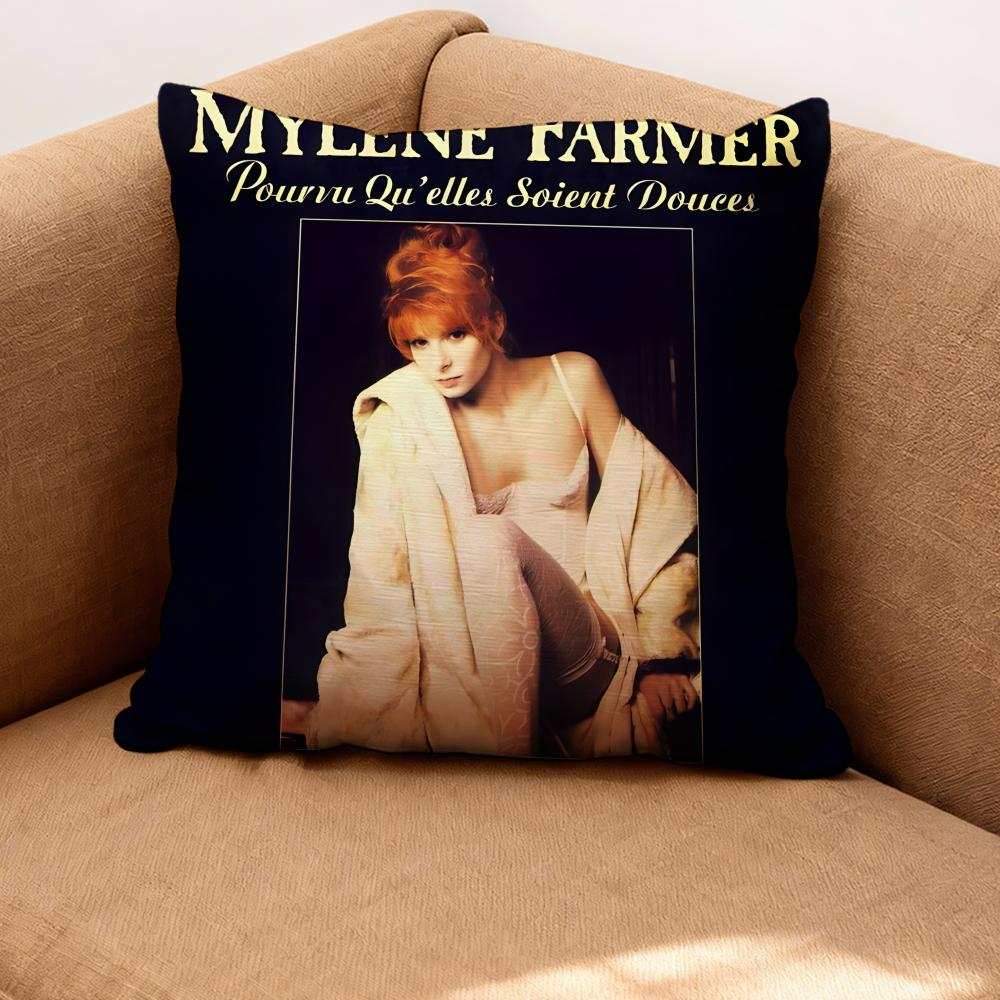 

Singer M-Mylene Farmer Cushion Cover Premium Comfort Reversible Pillow Cove -Two in One Design for Any Room & Car Interior 30cmx30cm