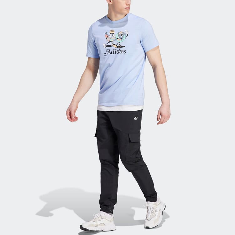 Adidas Originals T Shirt Men's Light Pink Blue IT8187