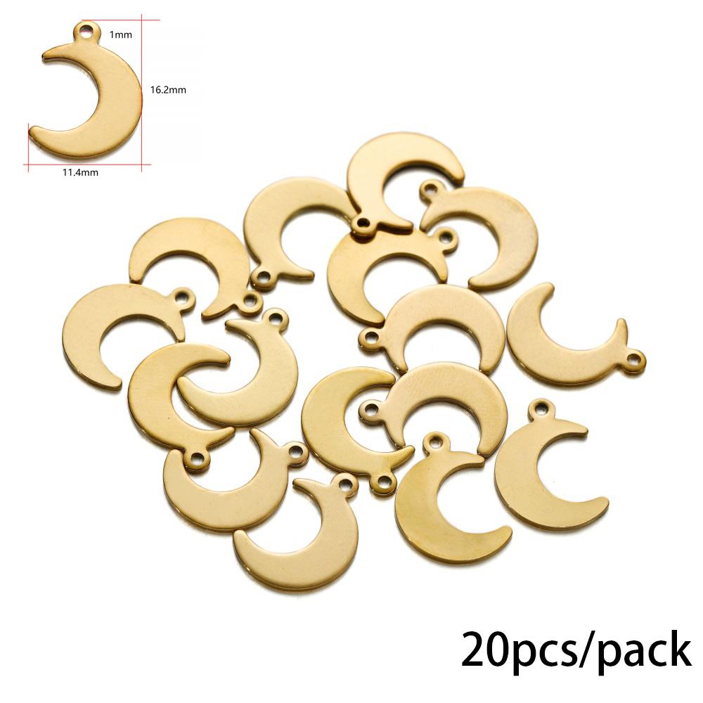 

20/50Pcs Stainless Steel Star Moon Charms Pendant for DIY Earrings Necklace Bracelet Pendants Crafts Jewelry Making Accessories