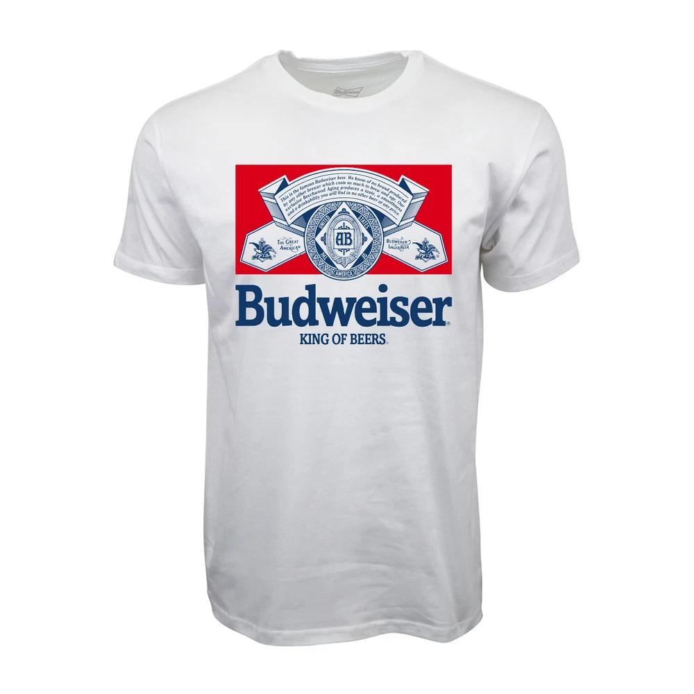 Budweisers King Of Beers Graphic T Shirt White S