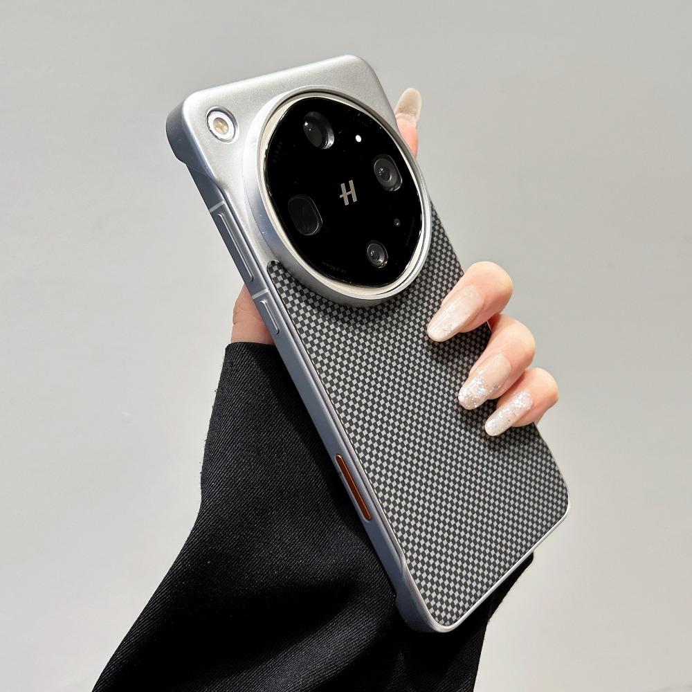 Luxury Kevlar Texture Slim Borderless Metal Plated Bumper Case For OPPO Find X9 X8 Pro Ultra for MagSafe Drop Protection Shell