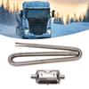 Parking   Heater Exhaust Pipe with Muffler Stainless Steel Fuel     Gas Vent Hose 2.5cm Inner Diameter