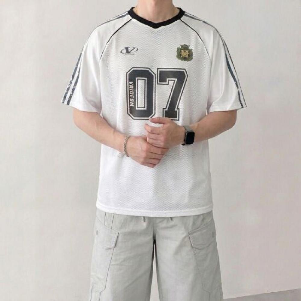 Onl Track Mesh Rugby ShorT Sleeve FuncTional T shirT Block Core Look