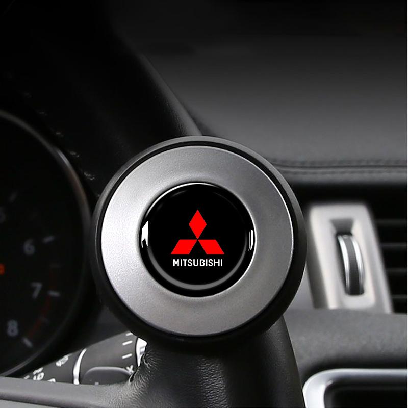 Car Steering Wheel Booster Ball Labor Saving Turning Car Emblems For Mitsubishi Pajero Outlander L200 EVO Montero Lancer 9 10 EX
