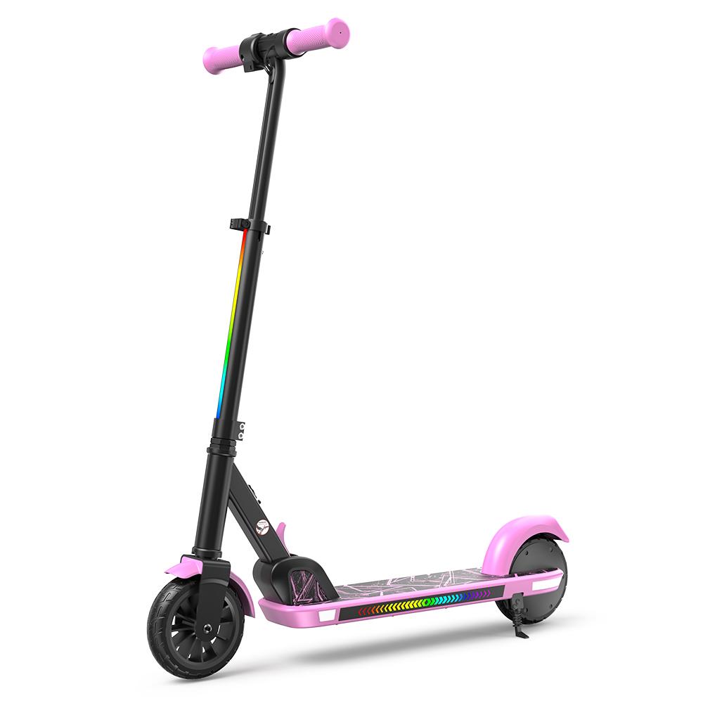 K4 Kinder Elektroroller 130W 2,6Ah 6'' Räder Bluetooth Lautsprecher Faltbar & Höhenverstellbar 3 Geschwindigkeiten 7-8KM Reichweite Elektroroller für Kinder