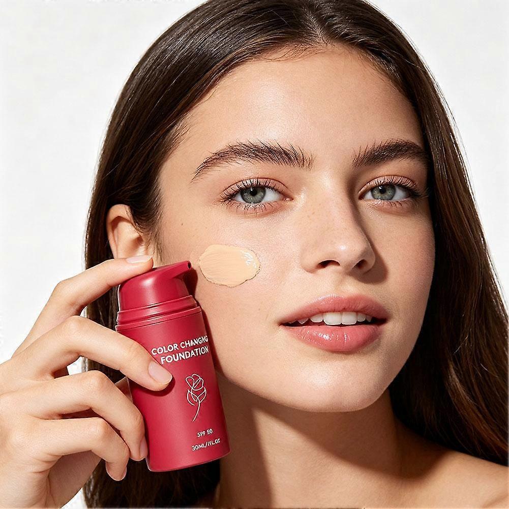 Fond de ten cu schimbare de culoare 30ml/1fl.oz cu pompă pentru estomparea imperfecțiunilor și a liniilor fine