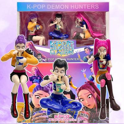 NEW Noodles Kpop Demon Hunters Figure Toy Cartoon Rumi/Mira/Zoey Action Figure PVC Desktop Decoration Model Doll Toy Fans Gift