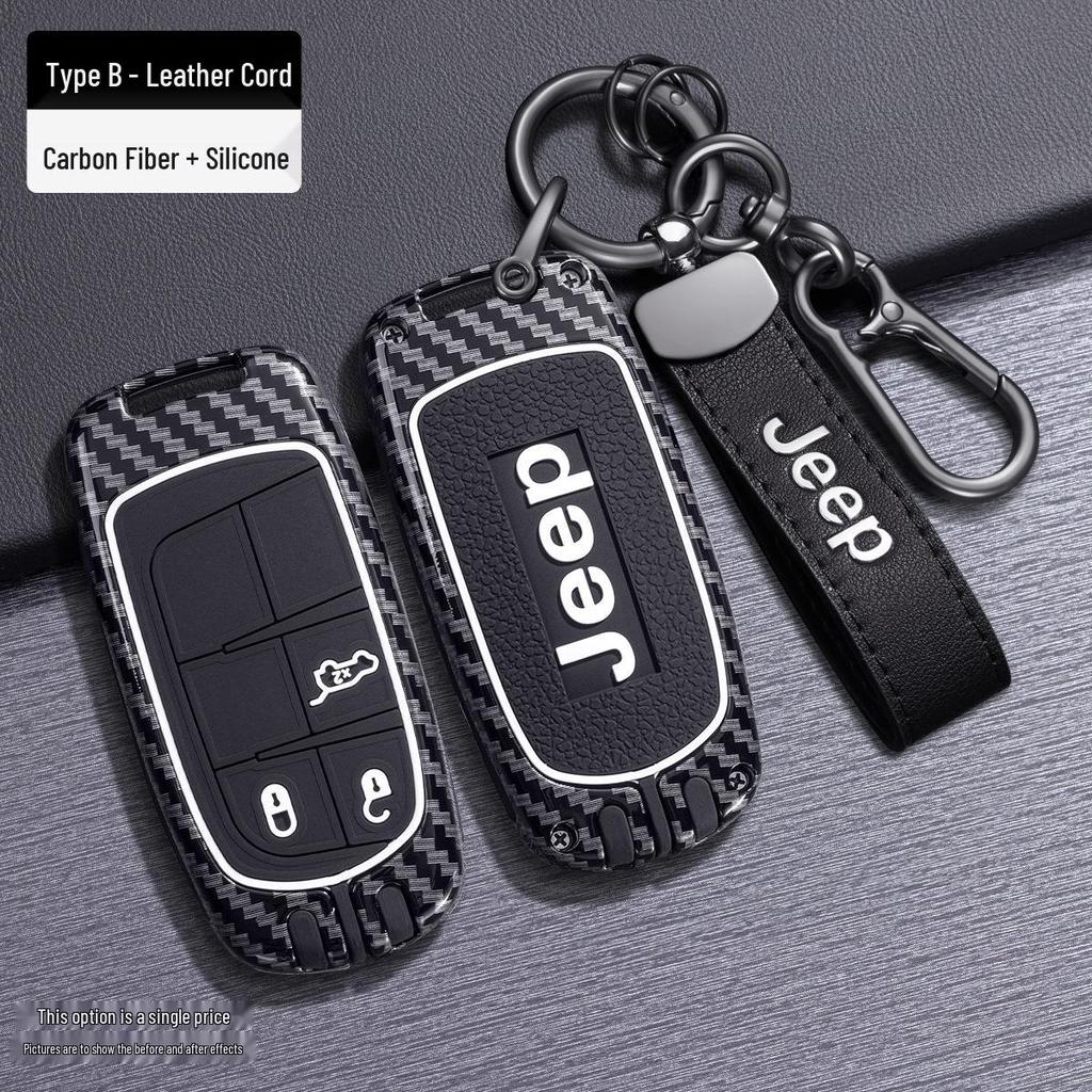 Jeep Key Cover for Compass, Cherokee, Renegade, Grand Commander, and Grand Cherokee