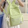 Schoolbag new student schoolbag simple and cute solid color backpack ins gentle wind backpack high value lightweight leisure bag