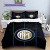 FC Internazionale Milano Vzorované povlečení Domácí dekorace Narozeninový dárek (1 * povlak na přikrývku + 2 * povlak na polštář, bez výplně)