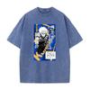 Anime Blue Lock Rensuke Kunigami Cool Graphic Washed Tshirt Men Manga T-shirts Casual Tee Harajuku Male Cotton Vintage T Shirt