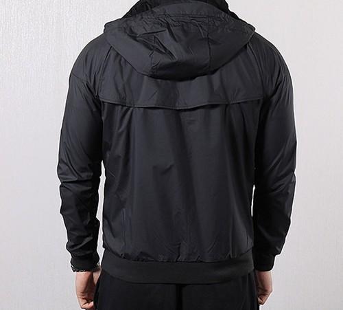 Nike Solid Color Logo Print Hooded Sports Jacket AT5271-010