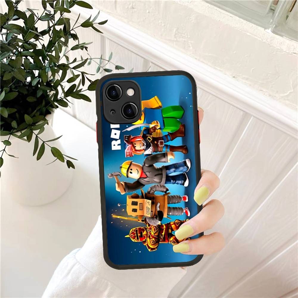 EZ27 R-Robloxs Phone Case For IPhone 16 15 14 13 12 11 Pro Max 7 8 6 6s Plus Matte Cover