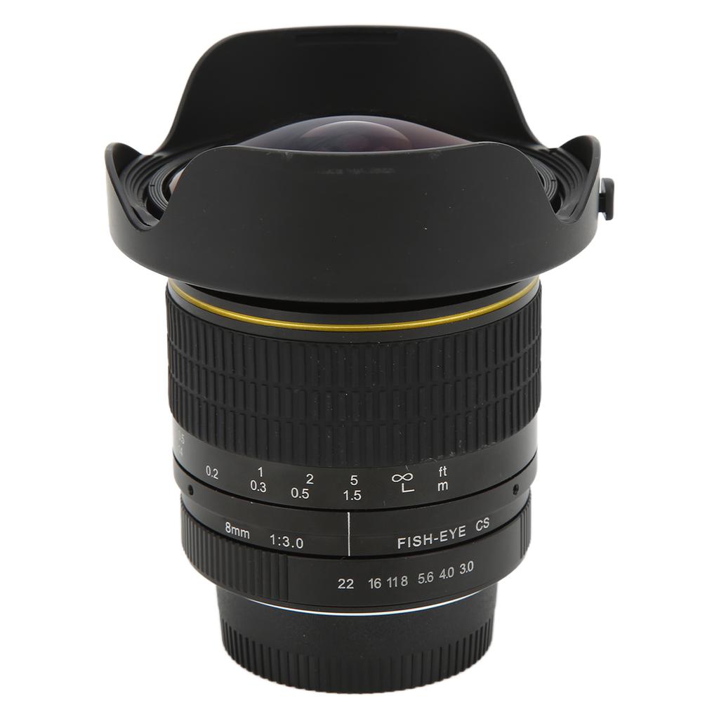8mm F3 Ultra Wide Angle Fisheye Lens F Mount Manual Focus Lens for SLR Cameras