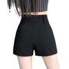 2024 Herbst Koreanische High Waist Slim Schwarze Shorts für Damen - Vielseitiges High-End-Design