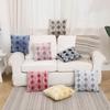 Nordic Imitation Wool Pillow Cover Diamond Lattice Plush Sofa Pillow Cushion Cover