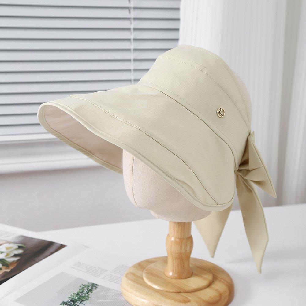 

Уличная солнцезащитная шляпа от солнца женская летняя дорожная шляпа с открытым верхом, складная, с отверстием для хвостика, дышащая, солнцезащитная шляпа-ведро Adult (56-58cm)