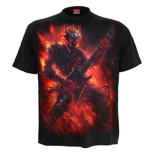 Spiral Direct Unisex Adult Riff Burner Back Print Short-Sleeved T-Shirt