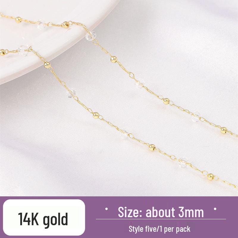 14K Gold-Filled Pearl Chain for Handmade Jewelry: Bracelet, Necklace, and Earrings Components