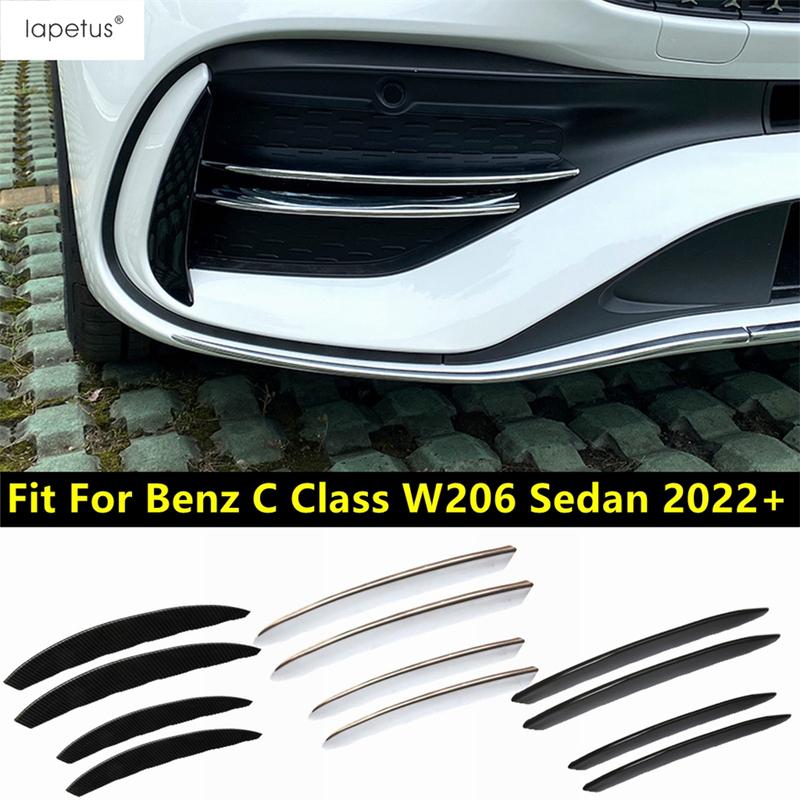 Car Front Bumper Foglight Lamp Fender Grille Strip Trim Sticker ABS Accessories For Mercedes Benz C Class W206 Sedan  - 2025