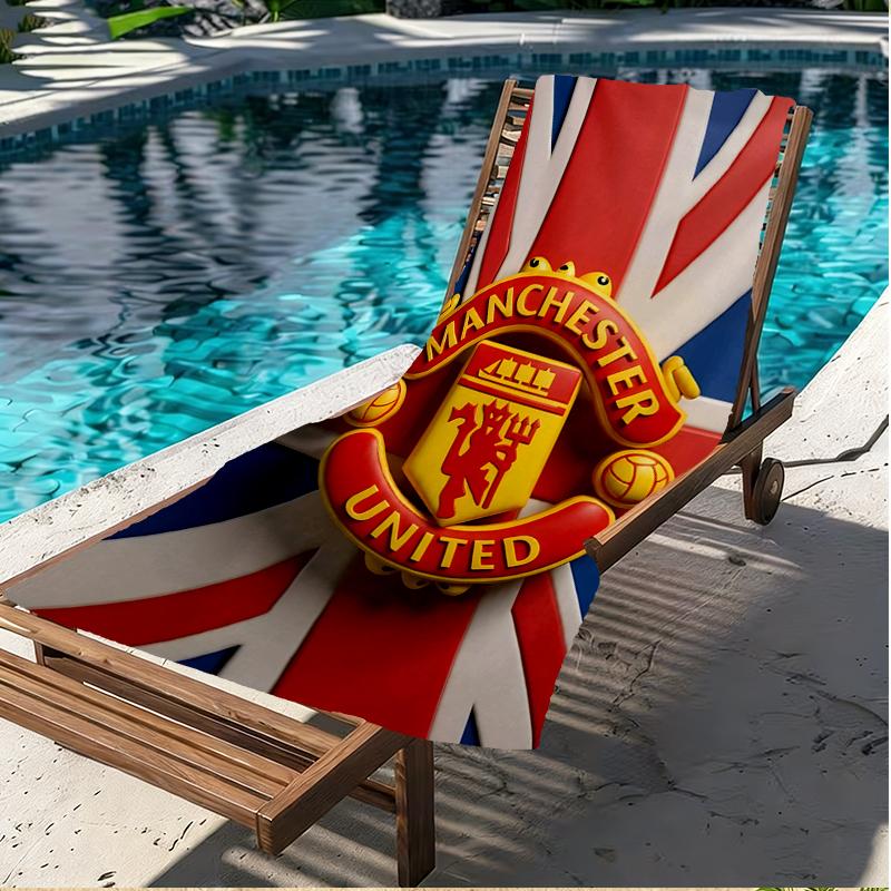 Manchester Football Print Beach Towel, Versatile Lightweight Absorbent Beach Towel for Pool Surf Yoga Bathroom, Perfect Birthday Holiday Gift