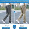 Luozhi Men's Summer Ice Silk Straight-Leg Casual Pants