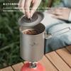 Boundless Voyage Titanium Cooker 900ml Suitable for Direct Folding Outdoor Camping Cooking with Storage Bag Mug, Flame, Lightweight, Compact, Handle,