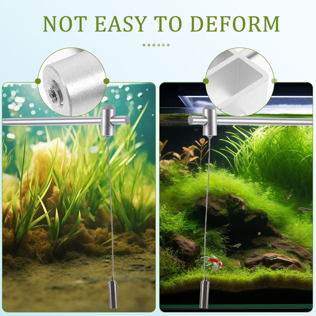 2Pcs Aquarium Light Mount Adjustable Aluminum Alloy Stand High Brightness Tank Light Holder for Freshwater Saltwater Fish Tanks