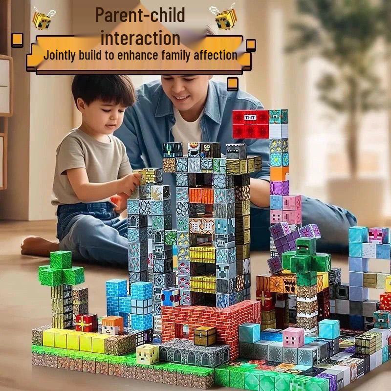 Magnetic Cube Building Blocks - Educational Mini Toys for Boys & Girls Eco-friendly material