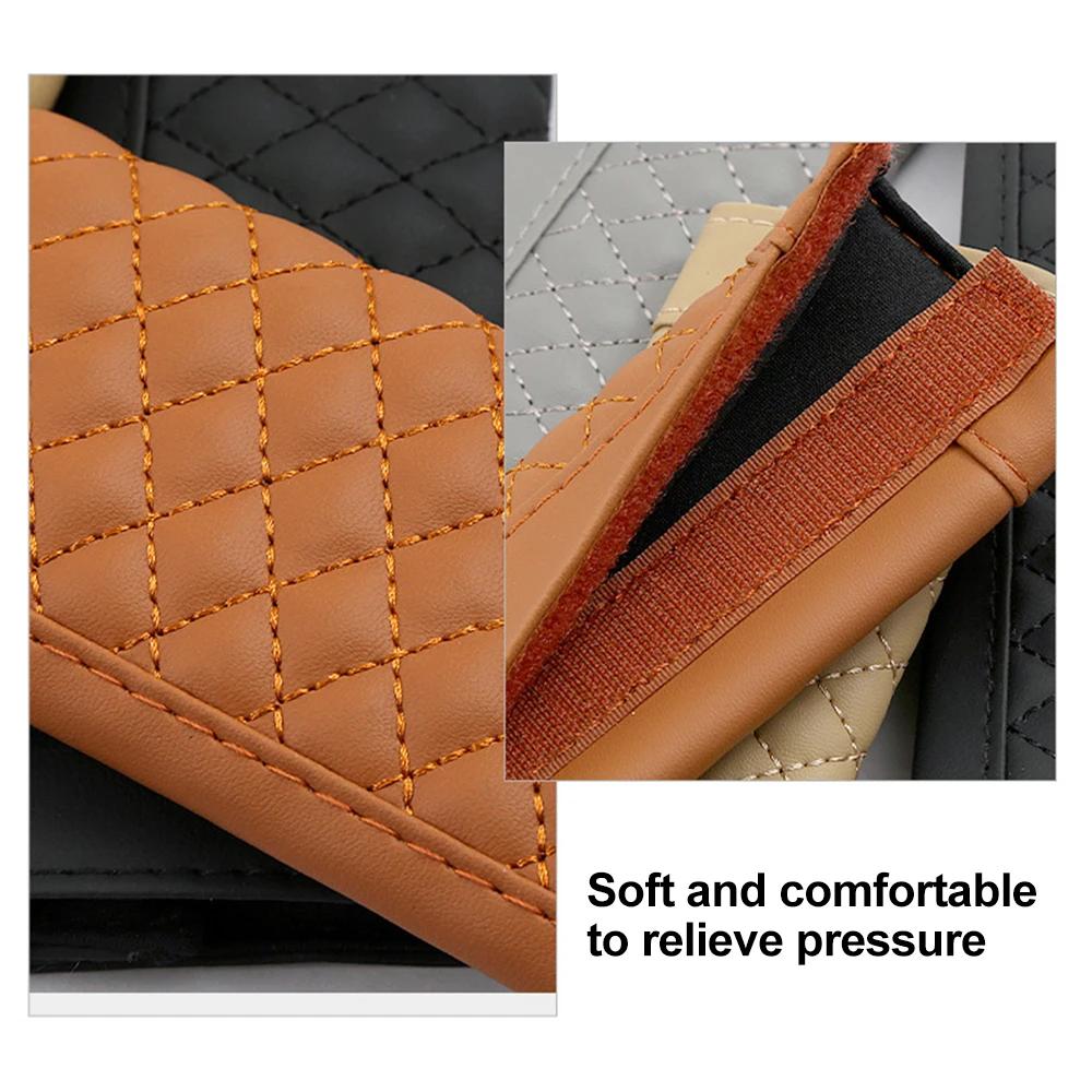 PU Leather Car Seat Belt Cover Seatbelt Shoulder Pad Cushions Safety Belt Shoulder Cover Protector for All Cars and Backpack