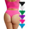 6Pcs Plus Size Women's Thongs Panties Underpants High Elasticity Low Waist Sexy Cotton Comfortable Underwear T-strings